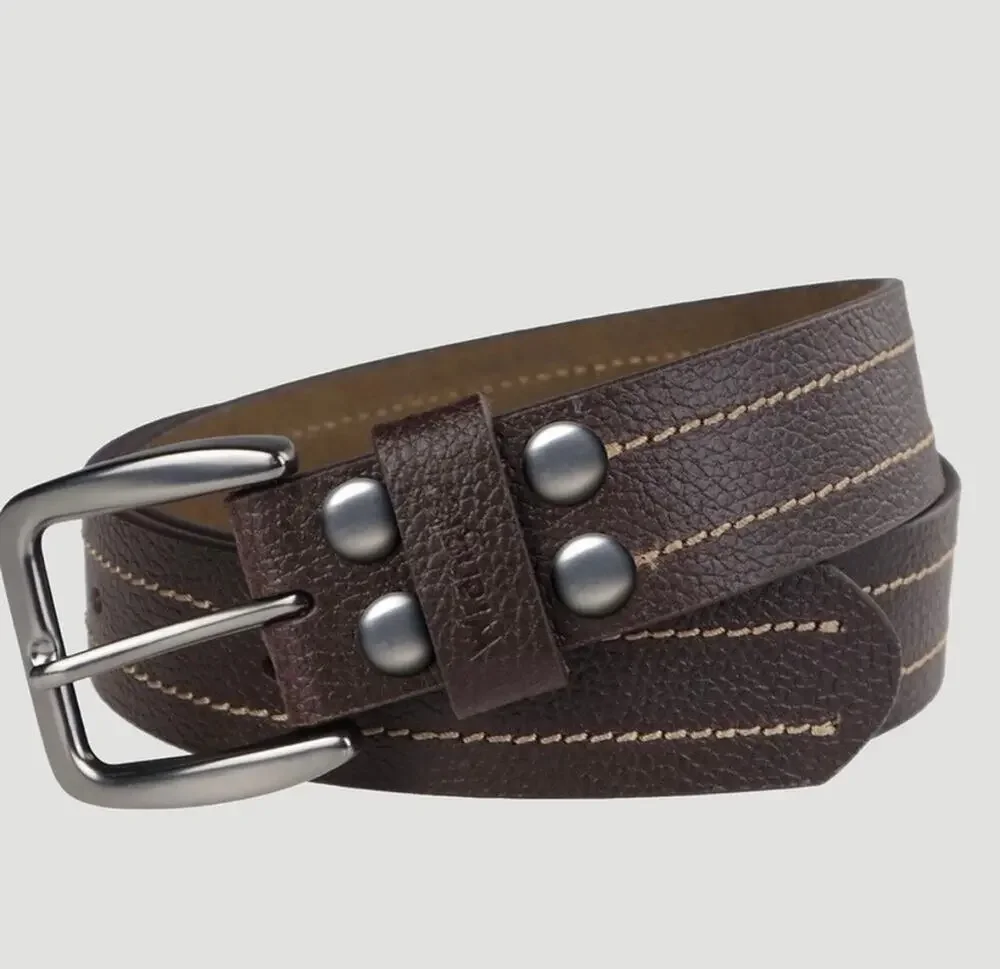 NWT Wrangler men's pebble grain leather belt in brown